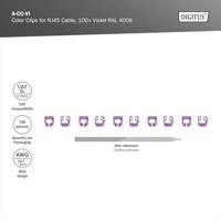 Digitus A-CC-VI A-CC-VI Gekleurde clips voor patchkabel Violet - thumbnail