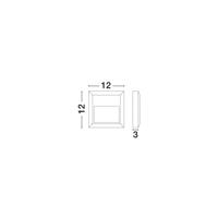 Lyora Vierkante wandlampPulsar grijs - 811201 - thumbnail