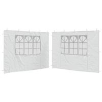 Tentwanden met raam PE wit 2 st - thumbnail