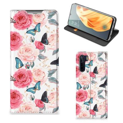 OPPO Reno3 | A91 Smart Cover Butterfly Roses OPPO Reno3 | A91 Smart Cover Butterfly Roses