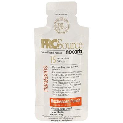 Prosource Nocarb Bosbes 15g Eiwit Zakje 1x30ml