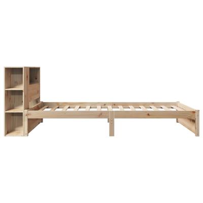 Bed met boekenkast zonder matras massief grenenhout 100x200 cm