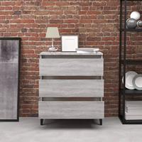 Dressoir 60x35x69 cm bewerkt hout grijs sonoma eikenkleurig - thumbnail
