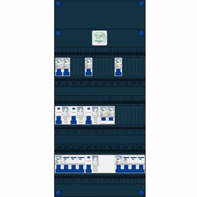 GACIA krachtgroepenkast 4 groepen krachtgroep 16A 400V 3 aardlekschakelaars kookgroep HS 4P 40A