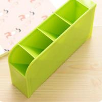 2 stks multifunctionele 4 grid Desktop pennenhouder Office school opslag geval plastic vak Desk pen potlood organisator (groen) - thumbnail