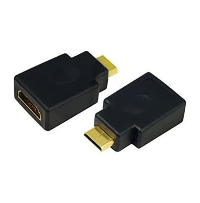 LogiLink AH0009 HDMI Adapter [1x HDMI-stekker C mini - 1x HDMI-bus] Zwart Vergulde steekcontacten