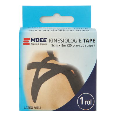 Emdee Kinesio tape zwart pre cut 1 Stuks