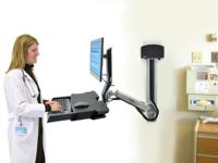 Ergotron StyleView® Sit-Stand Combo Wandbeugel voor monitor Aantal monteerbare displays: 1 Display(s) 25,4 cm (10) - 61 cm (24) Zwart, Aluminium In hoogte - thumbnail