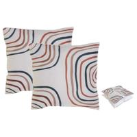 Kussenset Home ESPRIT Regenboog 45 x 5 x 45 cm (2 Stuks) - thumbnail