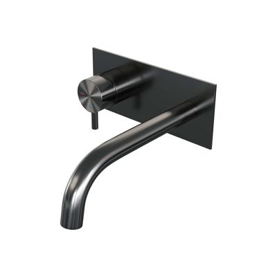 Inbouw Wastafelmengkraan Brauer Gunmetal Edition Coldstart Gebogen Uitloop Korte Ronde Hendel Links Geborsteld Gunmetal PVD Met Afdekplaat Brauer Inbouw Wastafelmengkraan Brauer Gunmetal Edition Coldstart Gebogen Uitloop Korte Ronde Hendel Links Geborsteld Gunmetal PVD Met Afdekplaat Brauer