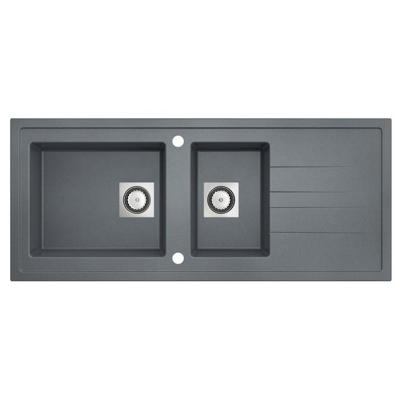 Inbouw Spoelbak Uitstortgootsteen Van Marcke Go Molto 117x50 cm Polyester Grijs Go by Van Marcke