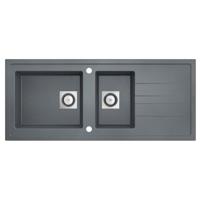 Inbouw Spoelbak Uitstortgootsteen Van Marcke Go Molto 117x50 cm Polyester Grijs Go by Van Marcke - thumbnail