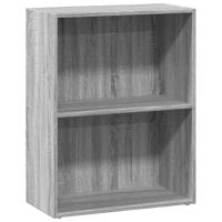 Boekenkast 60x30x77 cm bewerkt hout grijs sonoma eikenkleurig - thumbnail