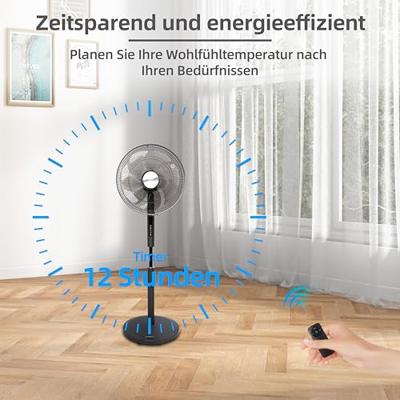 Be Cool Staande ventilator 40 W Timer, LED-display