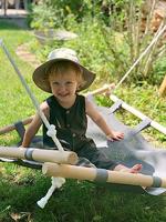 Small Foot - nestschommel met houten frame, 100x100cm - thumbnail