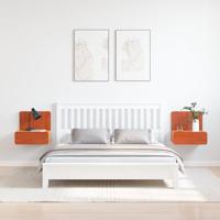 Wandbevestigde nachttafel 2 pcs Wasbruin 44 x 32.5 x 40 cm - thumbnail