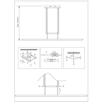 Steinhauer Lange hanglampProfilo rvs - 3318ST