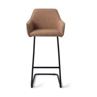 Jesper Home Barkruk 'Hofu' Arch Black, kleur French Toast (zithoogte 75cm) - thumbnail