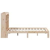 Bed met boekenkast zonder matras massief grenenhout 135x190 cm - thumbnail
