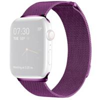 Milanese Loop Magnetic Stainless Steel Watchband for Apple Watch Series 5 & 4 44mm / 3 & 2 & 1 42mm(Purple) - thumbnail