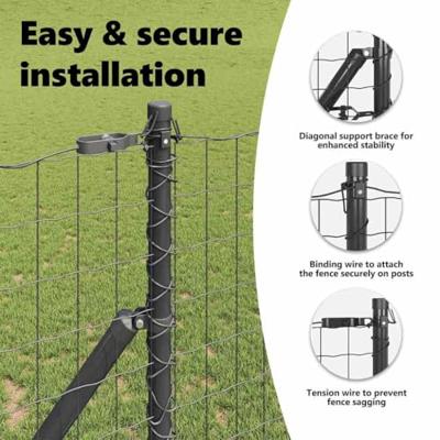 VidaXL Hek met paal grijs 1,4 x 10 m staal en pvc
