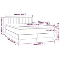 Boxspring met matras stof zwart 140x190 cm - thumbnail