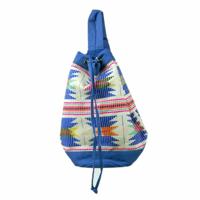 Vintage Rugzak Blauw/Wit - thumbnail