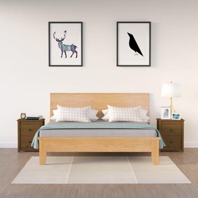 Nachtkastjes 2 st 50x35x61,5 cm massief grenenhout honingbruin