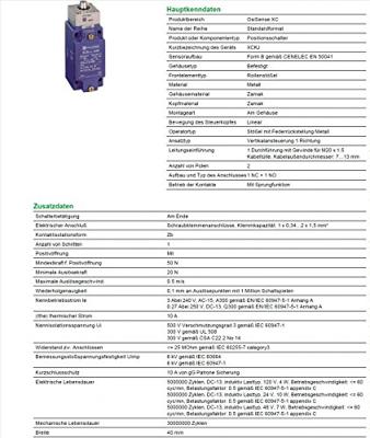 Telemecanique XCKJ161H29 XCKJ161H29 Eindschakelaar Plunjer Moment IP67 1 stuk(s)