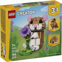 LEGO creator 3-in-1 - schattige hamster met bloem constructiespeelgoed (31376) - thumbnail