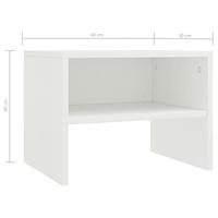 VidaXL Nachtkastjes 2 st 40x30x30 cm bewerkt hout wit - thumbnail