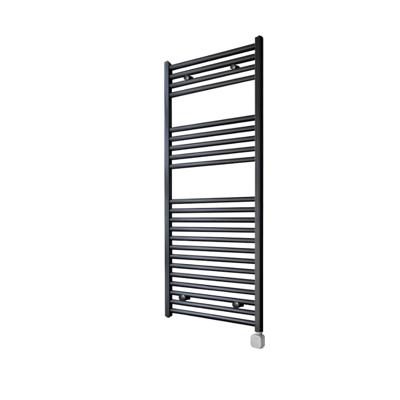 Electrische Wifi Radiator Sanicare HPW Carini 111,8x45 cm Zwart Met Thermostaat Zilver Rechtsonder