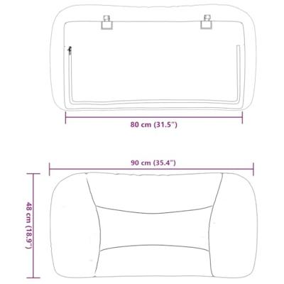 Hoofdbordkussen 80 cm stof lichtgrijs