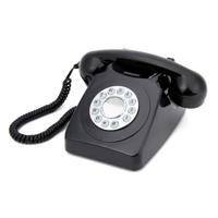 GPO 746 Retro PUSH BUTTON Telephone BLACK - thumbnail