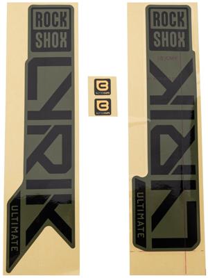 ROCKSHOX decor set decal set rs glossy black lyrik ult 27/29 black