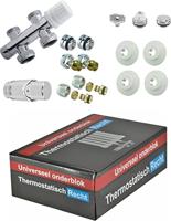 Saqu radiatorkraan middenaansluiting recht chroom - thumbnail