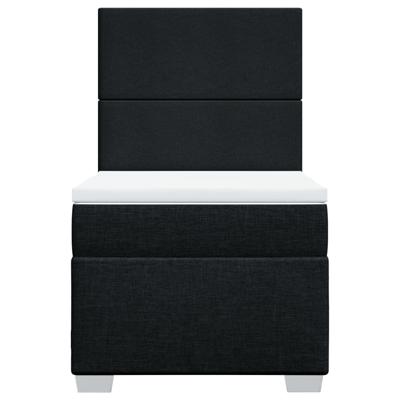 Boxspring met matras stof zwart 120x200 cm