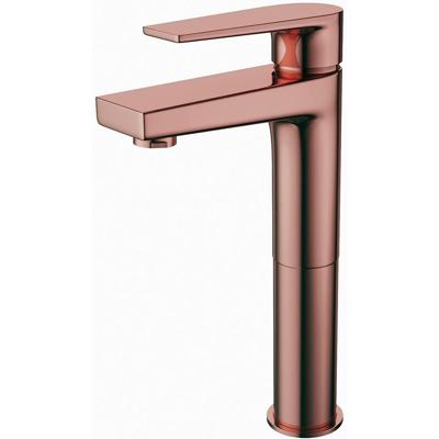 Verhoogde Wastafelmengkraan Geborsteld Koper | Luxe opbouwkraan
