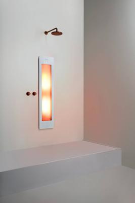 Sunshower Round Medium One - Inbouw - Infrarood - 33 x 140 x 10 cm - Wit