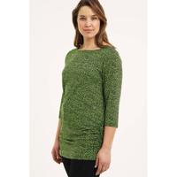 Yesta top Haya met dierenprint donkerblauw/limegroen - thumbnail