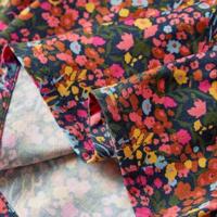 Kinderjurk met lange mouwen bloemenprint 140 meerkleurig - thumbnail