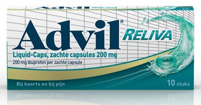 Advil Reliva Liquid Capsules 200 mg - voor pijn en koorts
