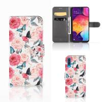 Samsung Galaxy A50 Hoesje Butterfly Roses - thumbnail