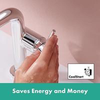 Hansgrohe Tecturis S ééngreeps wastafelkraan 110 Fine CoolStart met PopUp trekwaste, chroom - thumbnail
