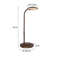 Steinhauer Tafellamp zenith LED 1470br brons - thumbnail