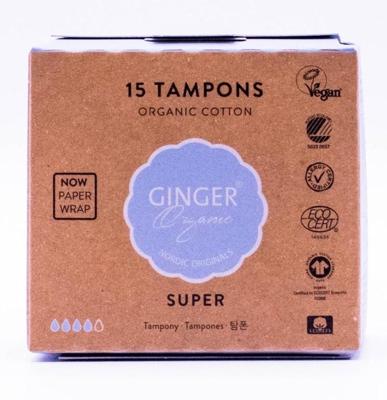 Ginger Organic Tampon super 15 Stuks