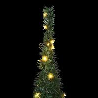 VidaXL Kunstkerstboom met verlichting pop-up 210 cm groen - thumbnail