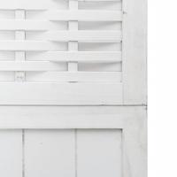 Kamerscherm met 4 panelen massief paulowniahout wit - thumbnail