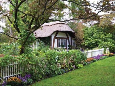 Cottage UK 70x50cm Tuinschilderij Customize-it - Customize it