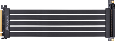 Corsair Premium PCIe 3.0 x16 verlengkabel, 300 mm (EMI-afgeschermd, volledig flexibel, 90 graden vrouwelijke PCIe-connector), zwart